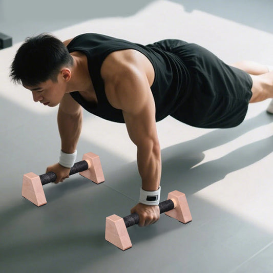 2x Push up Bars Stands Calisthenics Bars Portable Push Up Board Anti Slip Wood Workout Equipment For HomeGym Muscle Training