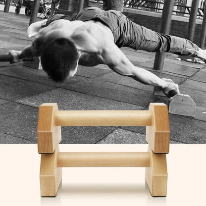 2x Push up Bars Stands Calisthenics Bars Portable Push Up Board Anti Slip Wood Workout Equipment For HomeGym Muscle Training
