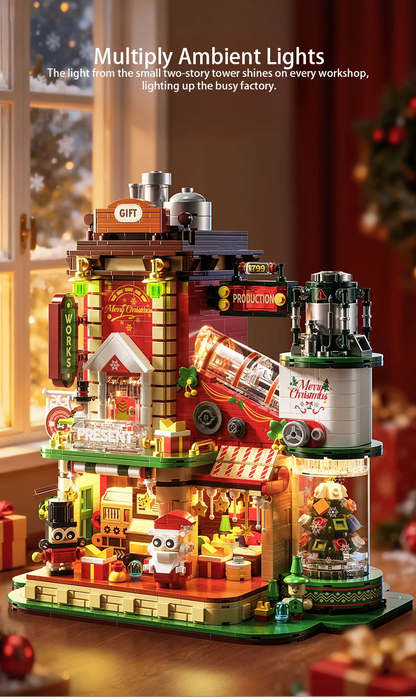 TOYLINX 2782PCS Christmas Gifts Building Block Ornament DIY Construction Blocking Factory Model Educational Toys For Children