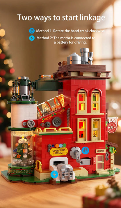 TOYLINX 2782PCS Christmas Gifts Building Block Ornament DIY Construction Blocking Factory Model Educational Toys For Children