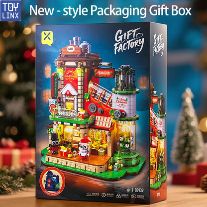 TOYLINX 2782PCS Christmas Gifts Building Block Ornament DIY Construction Blocking Factory Model Educational Toys For Children