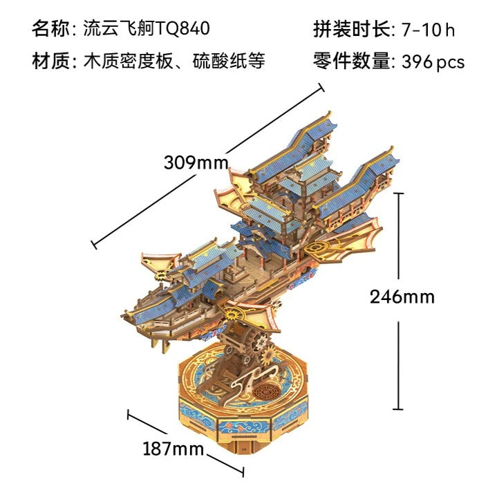 Tonecheer Zootopia Crazy Circus Music Box Blocks Diorama Model Kit 3D Wooden Puzzle Wooden Birthday Gift Dollhouse Decoration