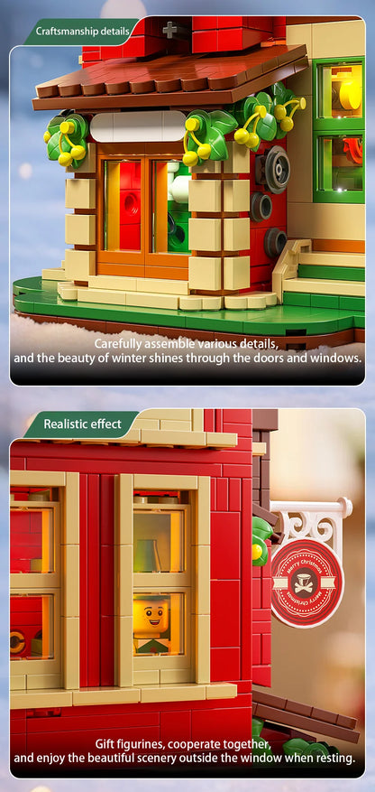 TOYLINX 2782PCS Christmas Gifts Building Block Ornament DIY Construction Blocking Factory Model Educational Toys For Children