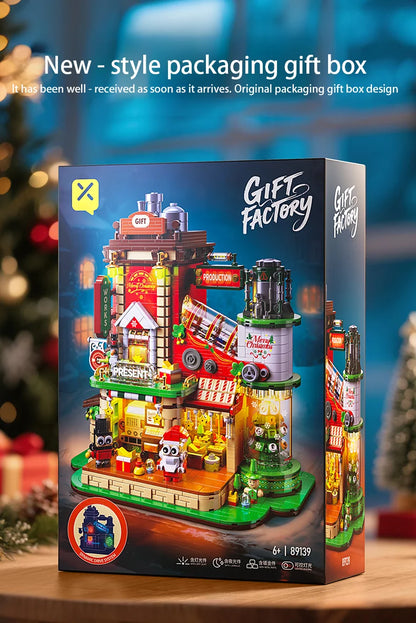 TOYLINX 2782PCS Christmas Gifts Building Block Ornament DIY Construction Blocking Factory Model Educational Toys For Children