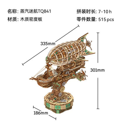 Tonecheer Zootopia Crazy Circus Music Box Blocks Diorama Model Kit 3D Wooden Puzzle Wooden Birthday Gift Dollhouse Decoration