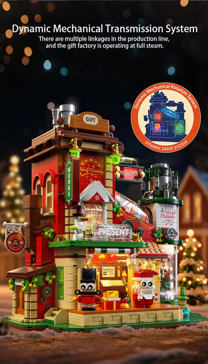 TOYLINX 2782PCS Christmas Gifts Building Block Ornament DIY Construction Blocking Factory Model Educational Toys For Children