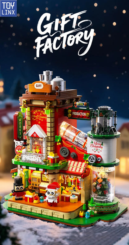 TOYLINX 2782PCS Christmas Gifts Building Block Ornament DIY Construction Blocking Factory Model Educational Toys For Children